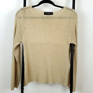 Club Monaco Collection knit  sweater cream women size M